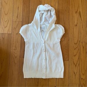Heritage y2k White Hooded Knit Top